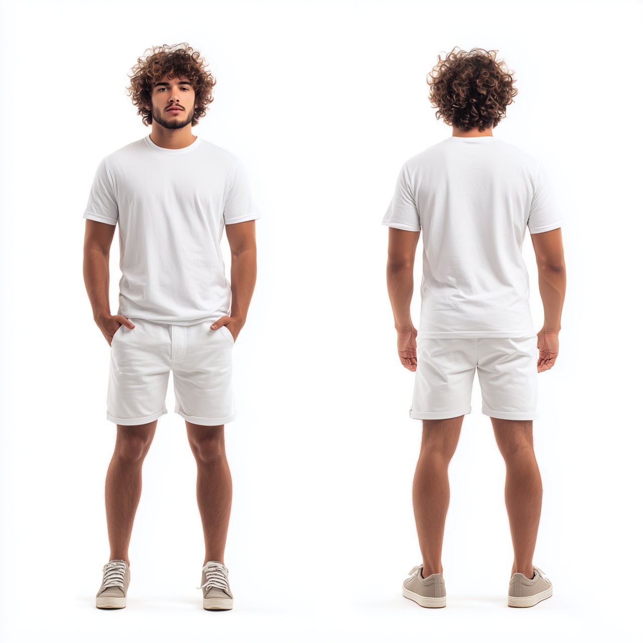 Модель мужчина с двух сторон