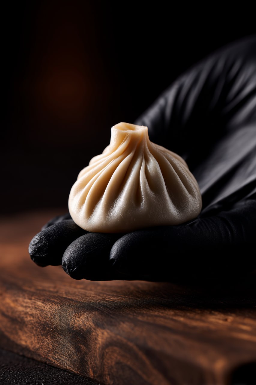 Хинкали на чёрных перчатках