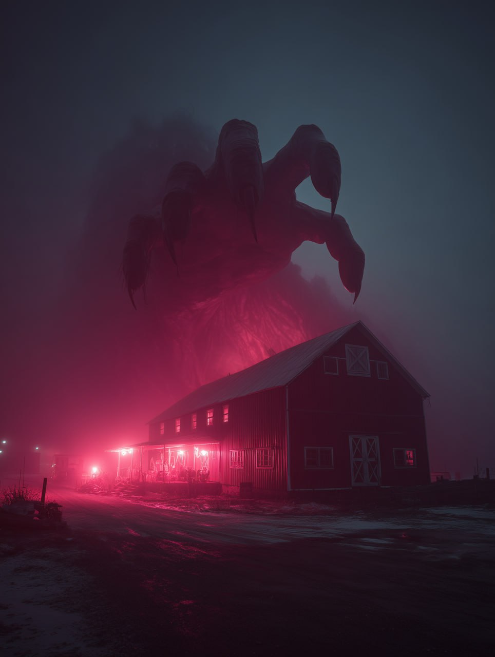 Огромная рука и дом