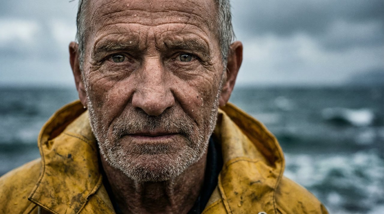 Пожилой рыбак