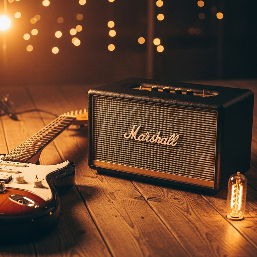 Колонка и гитара