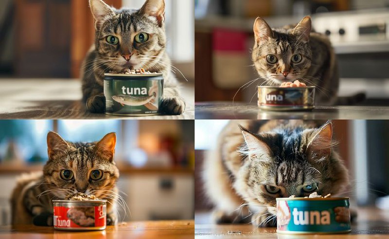 Банка консервов. В 6-й версии Midjourney добавить текст стало гораздо проще. Midjourney не только добавила слово "тунец" на банку, но и понимает, что это такое.