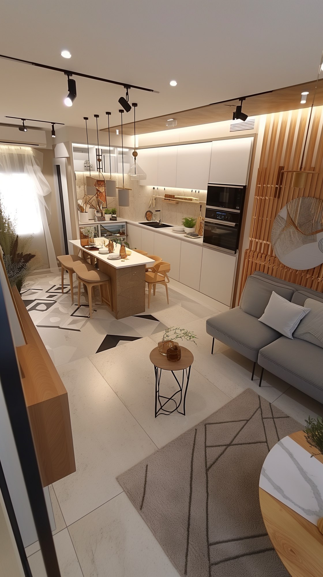 Небольшая студия с организацией пространства