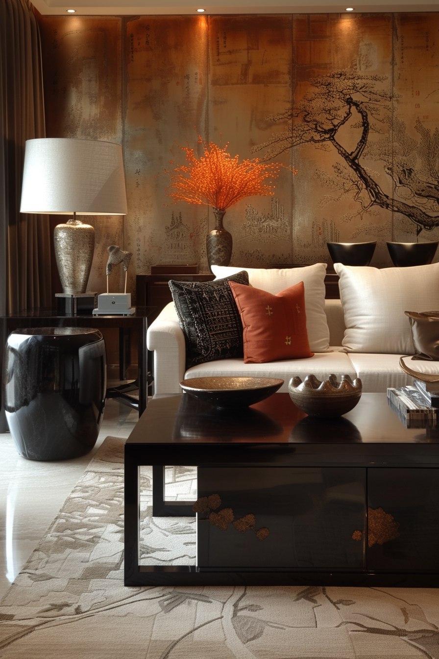 Современная гостиная в стиле династии Цин