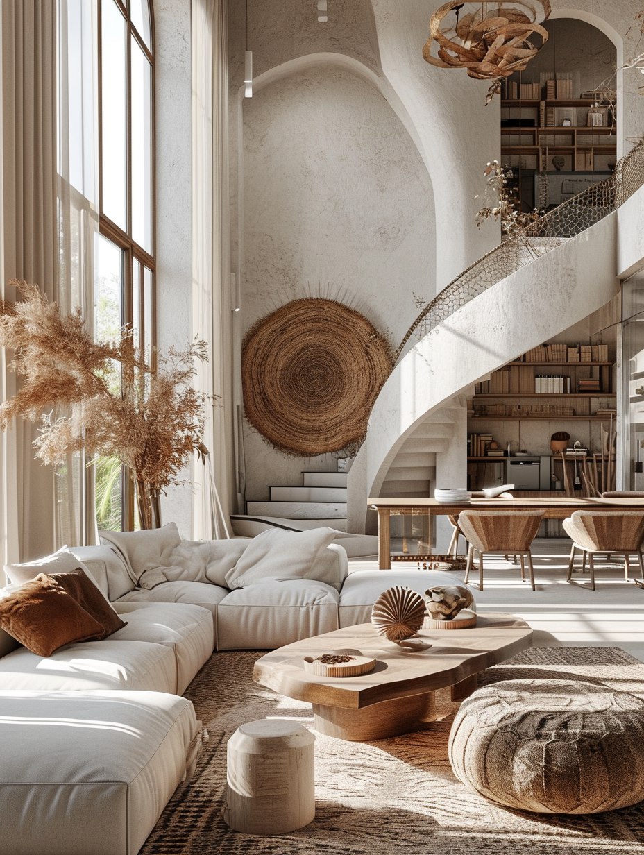 Двухэтажные апартаменты с винтовой лестницей