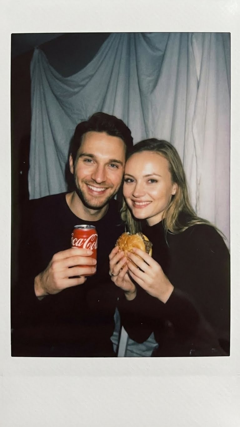 Парное фото в стиле Polaroid