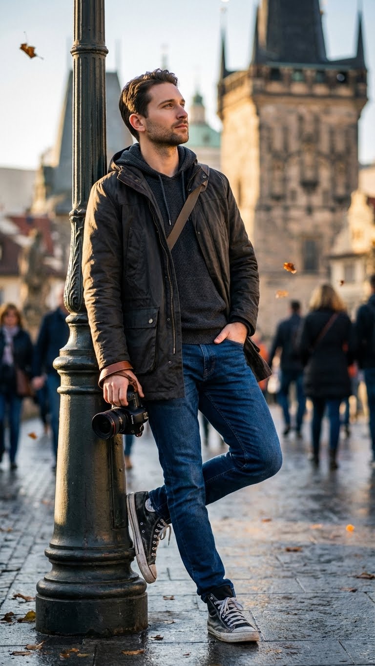 На оживленной улице