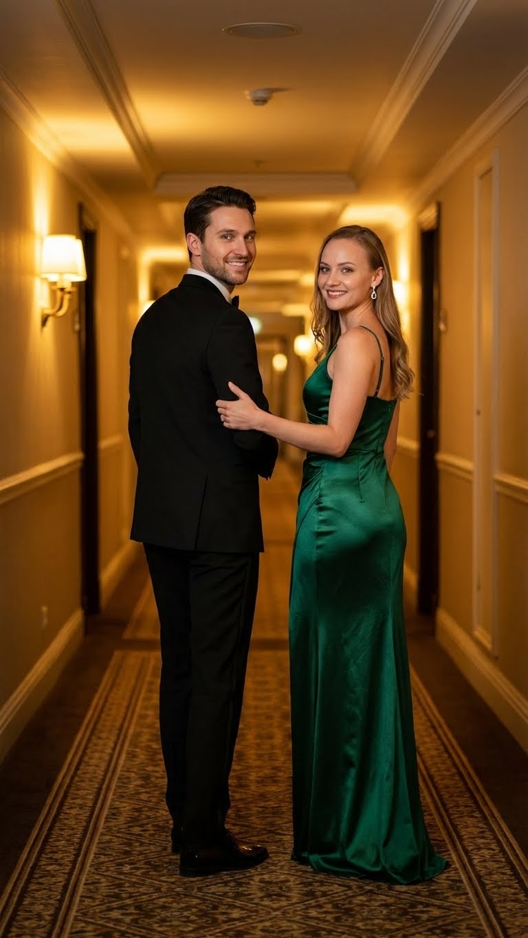 Коридор в отеле, вечерний дресс-код