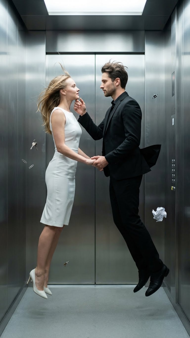 Внутри лифта в невесомости