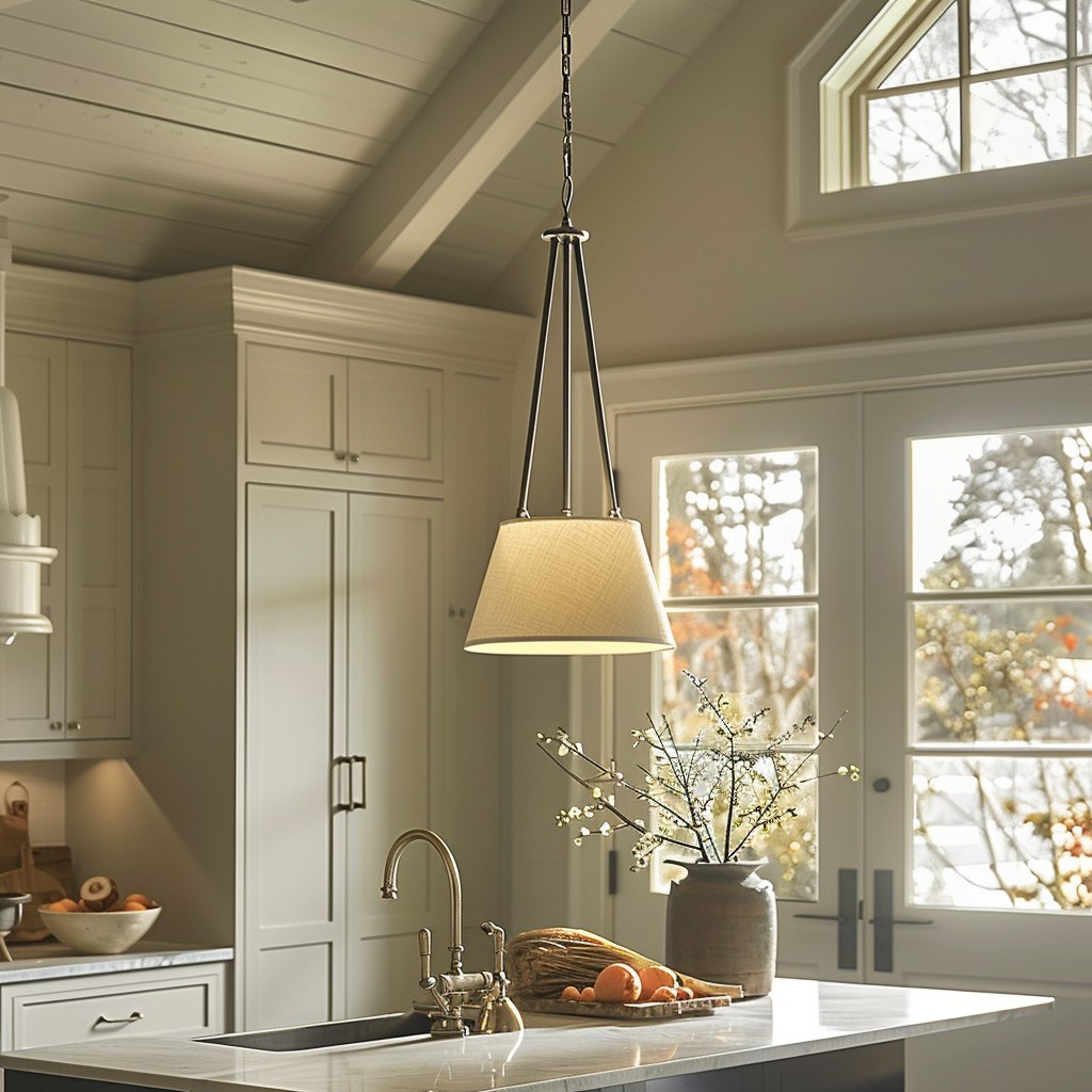 Современный дизайн подвесных светильников с льняным абажуром