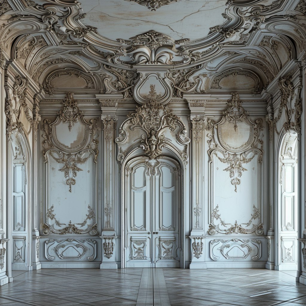 Стены в стиле рококо