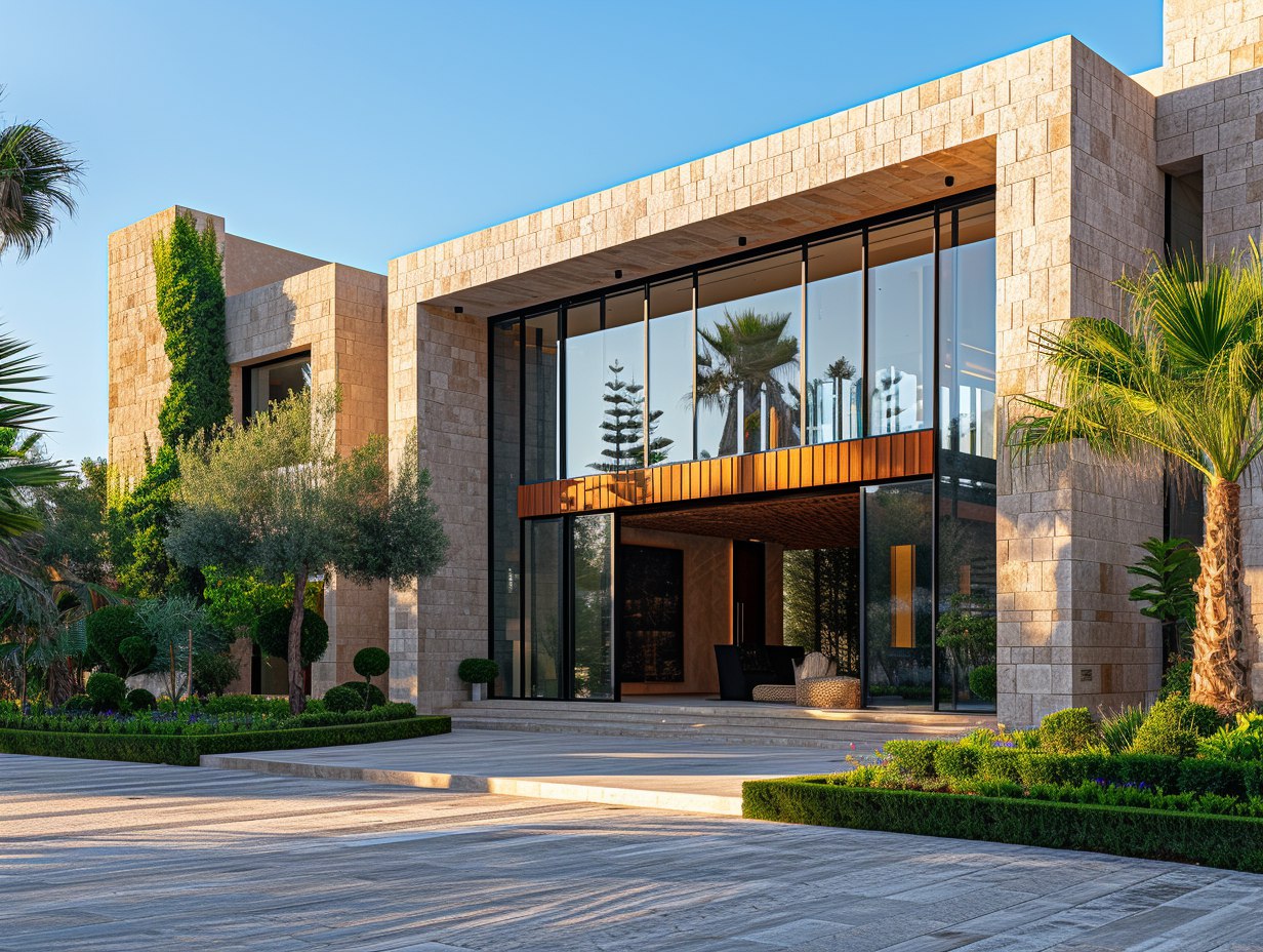 Вилла с большими окнами