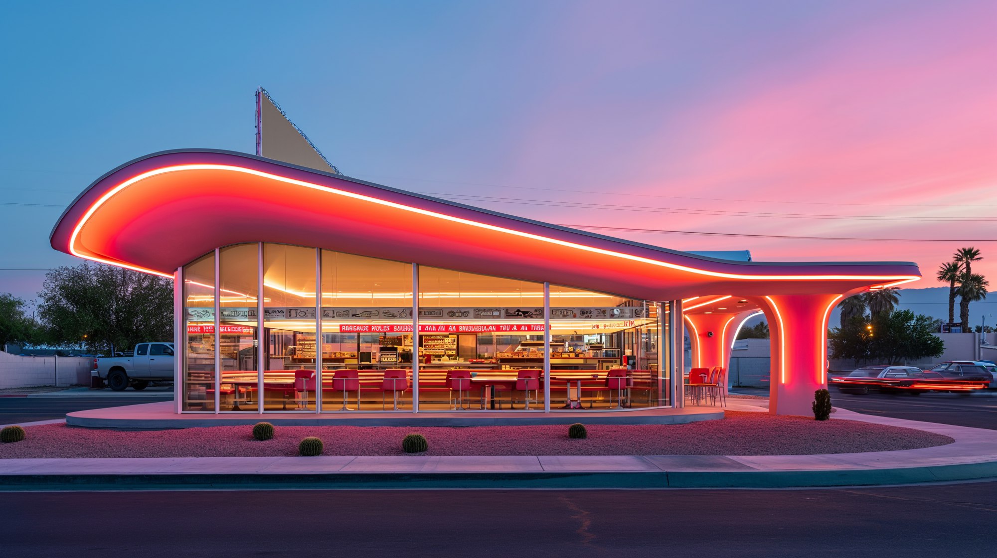 Кофейня в футуристичном архитектурном стиле Гуги