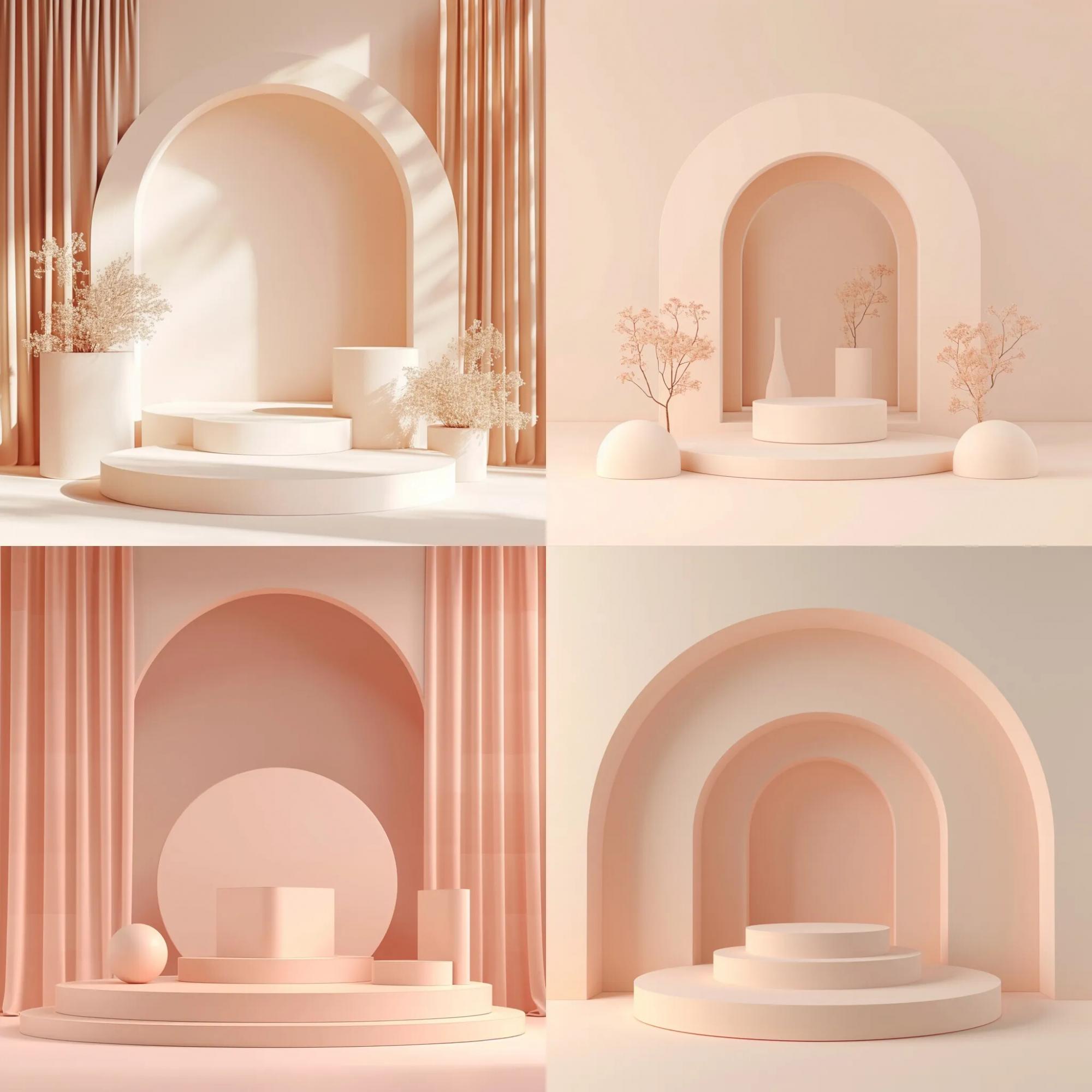 Сцена для товара: Мягкий персиковый цвет