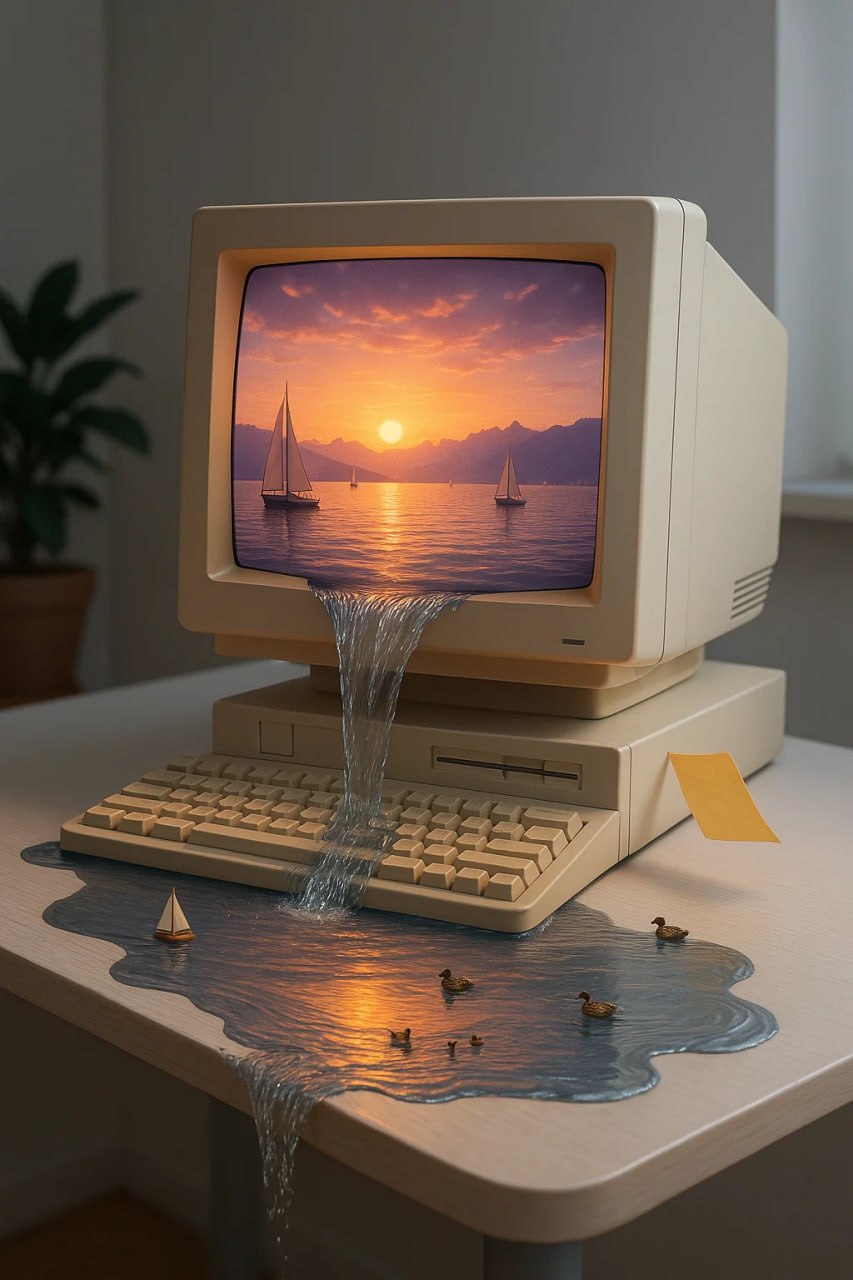 Монитор ретро-компьютера