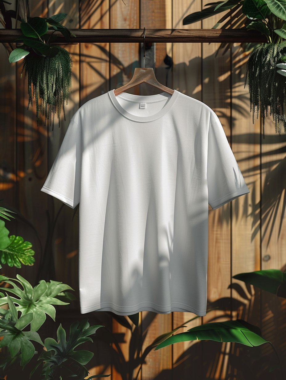 Белая футболка для макета