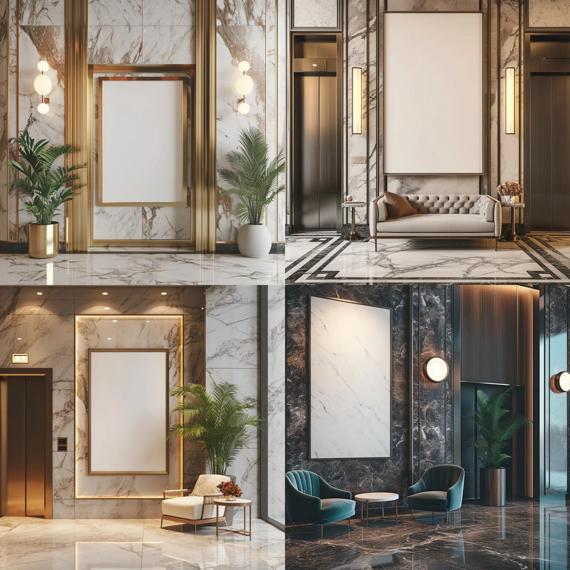 Макет плаката в лобби отеля