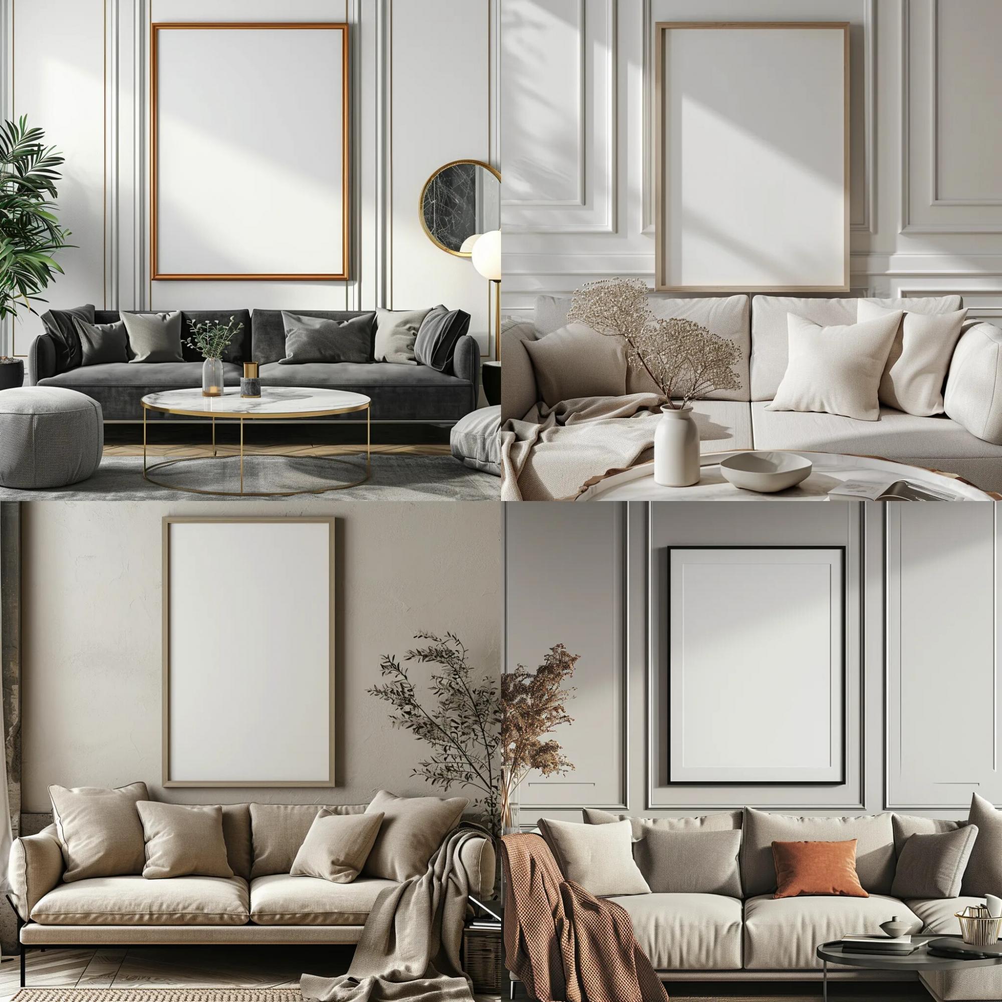 Макет плаката в гостиной