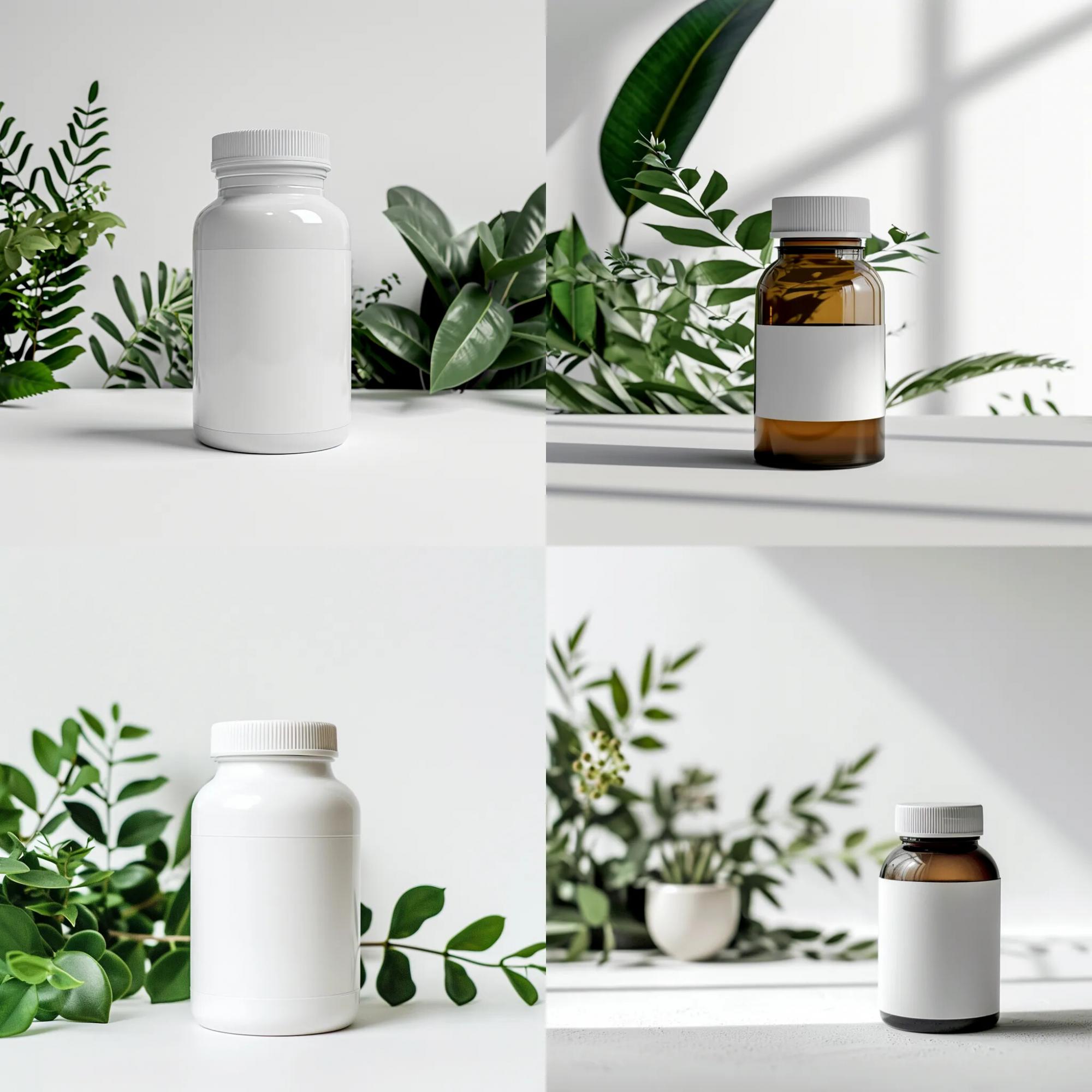 Пустые белые баночки для дизайна