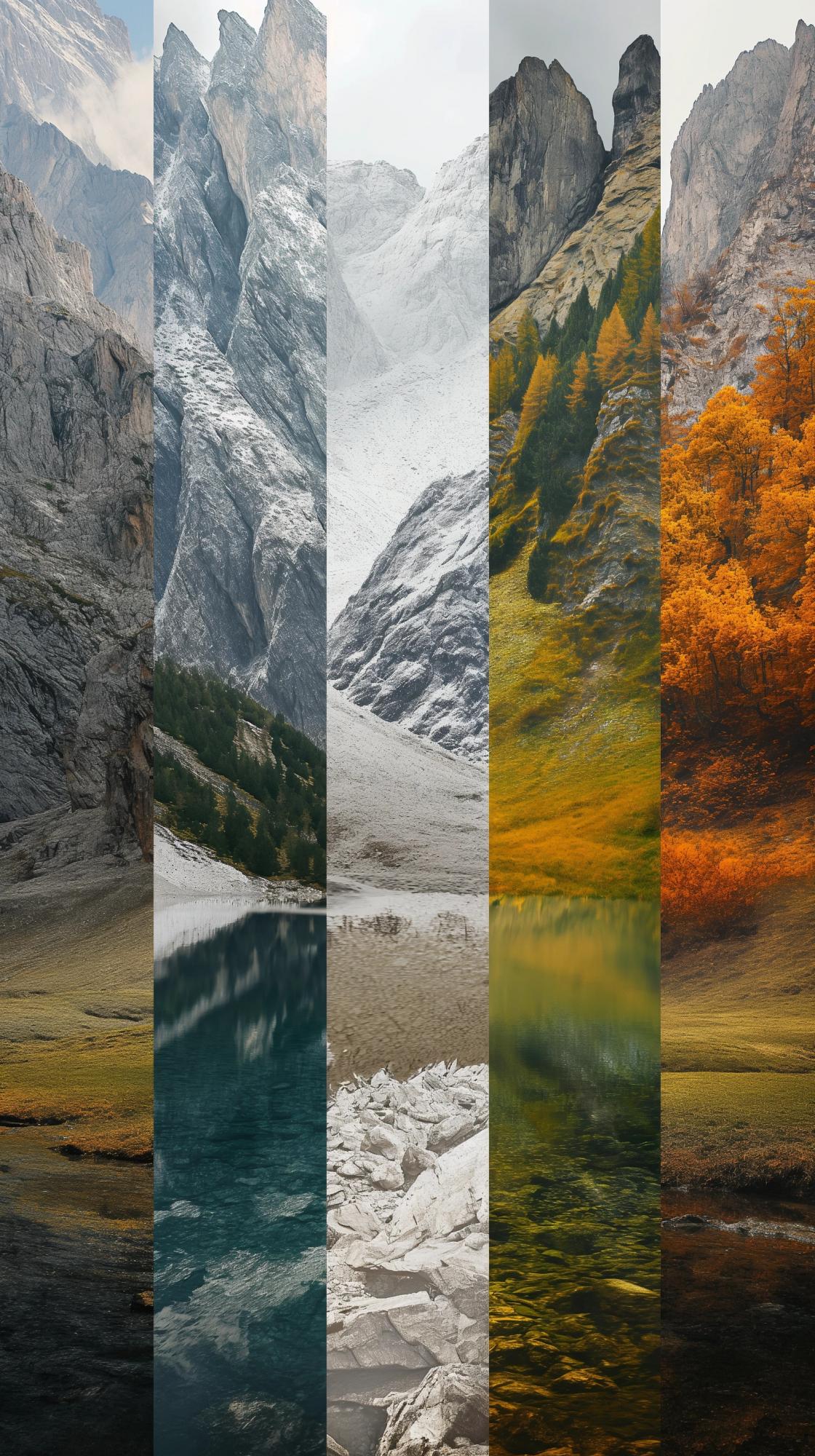 Коллаж из разных пейзажей