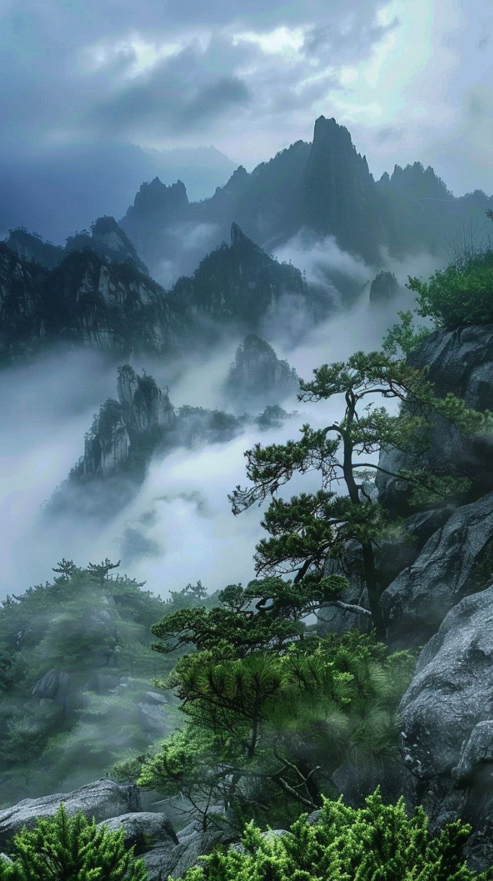 Таинственный пейзаж горной местности