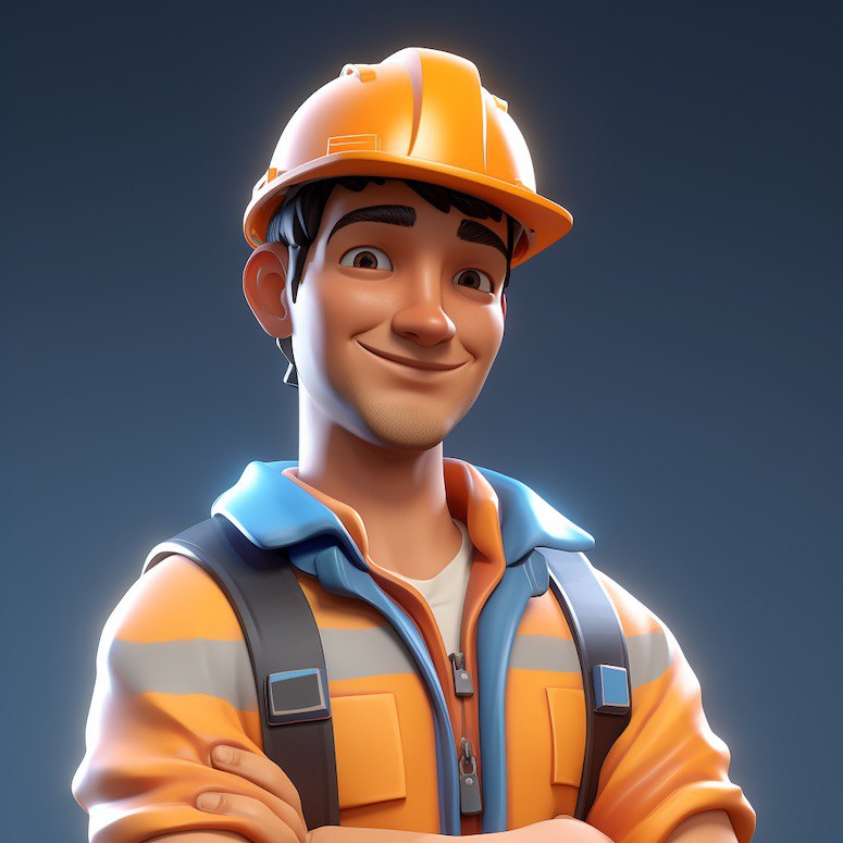 Стилизованный 3D-аватар с указанием профессии (замените профессию в квадратных скобках)