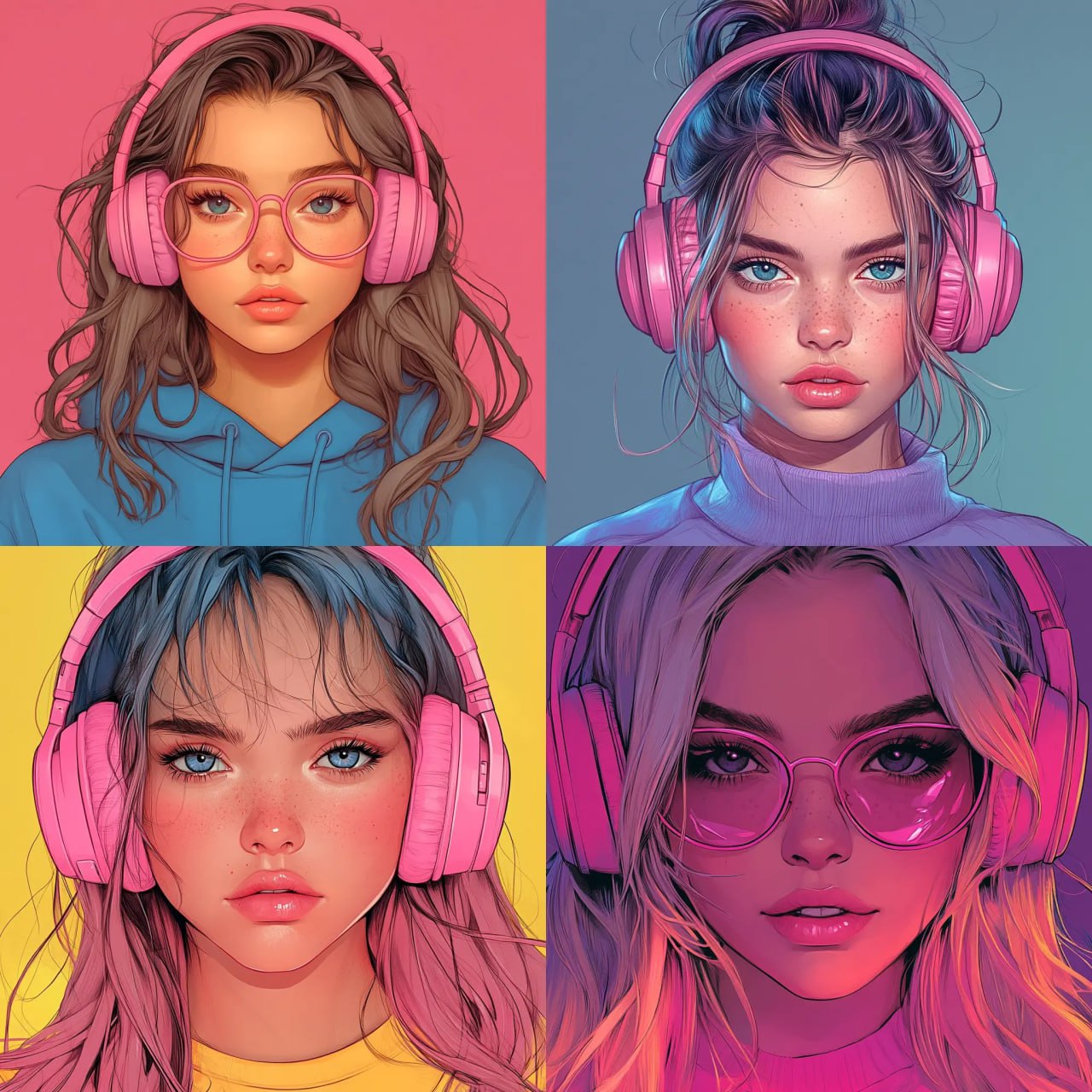 Стилизованный портрет для стримеров и фанатов компьютерных игр