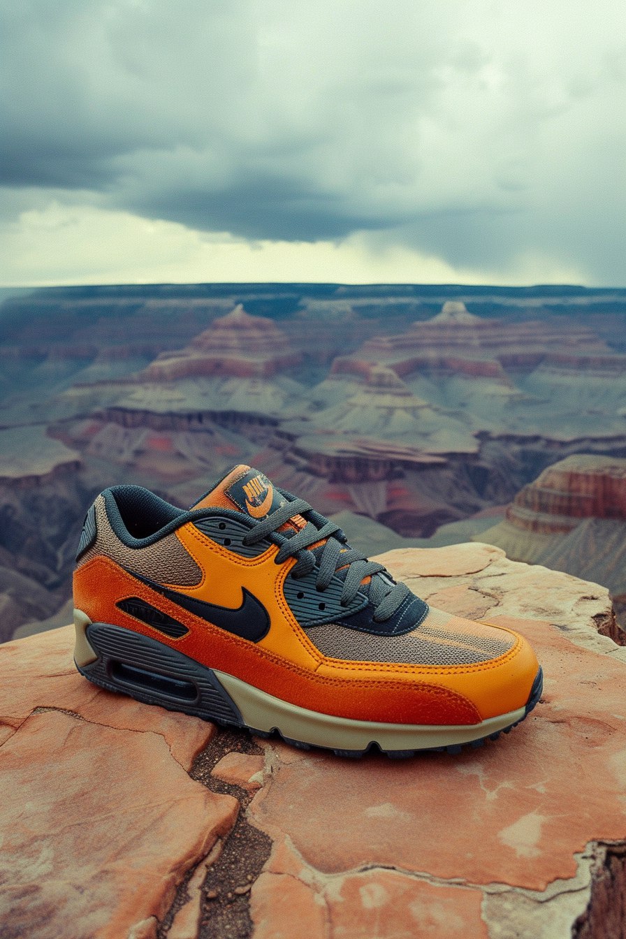 Креативная съемка пары кроссовок , место съемки - Гранд-Каньон