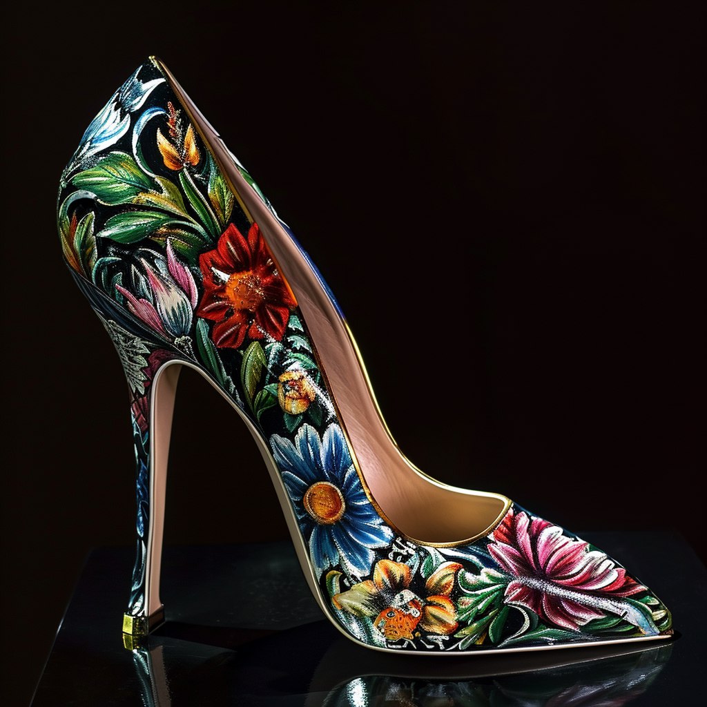 Туфли на высоком каблуке 