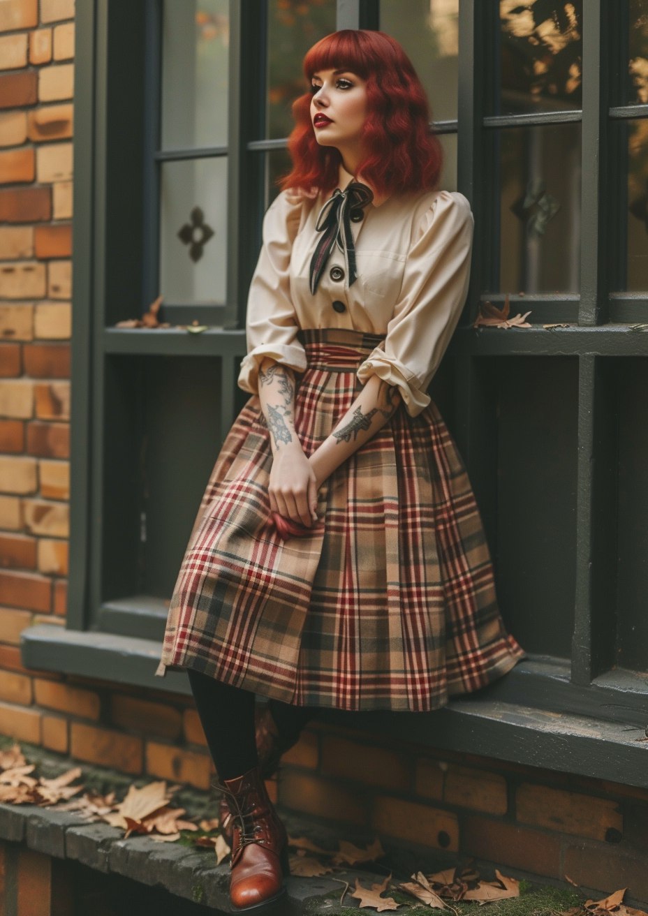 Модель: Винтажный наряд в стиле 50-х годов