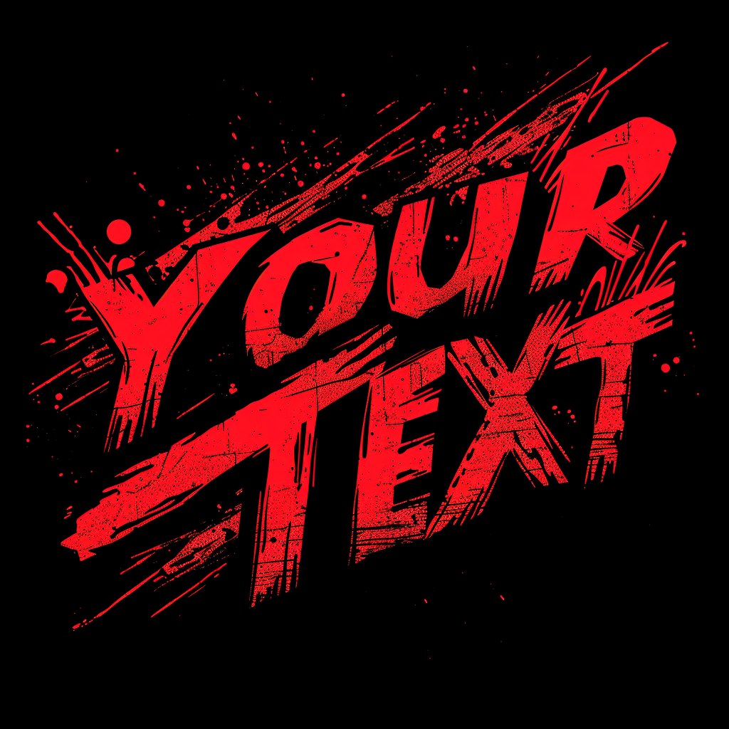 Красный логотип с надписью