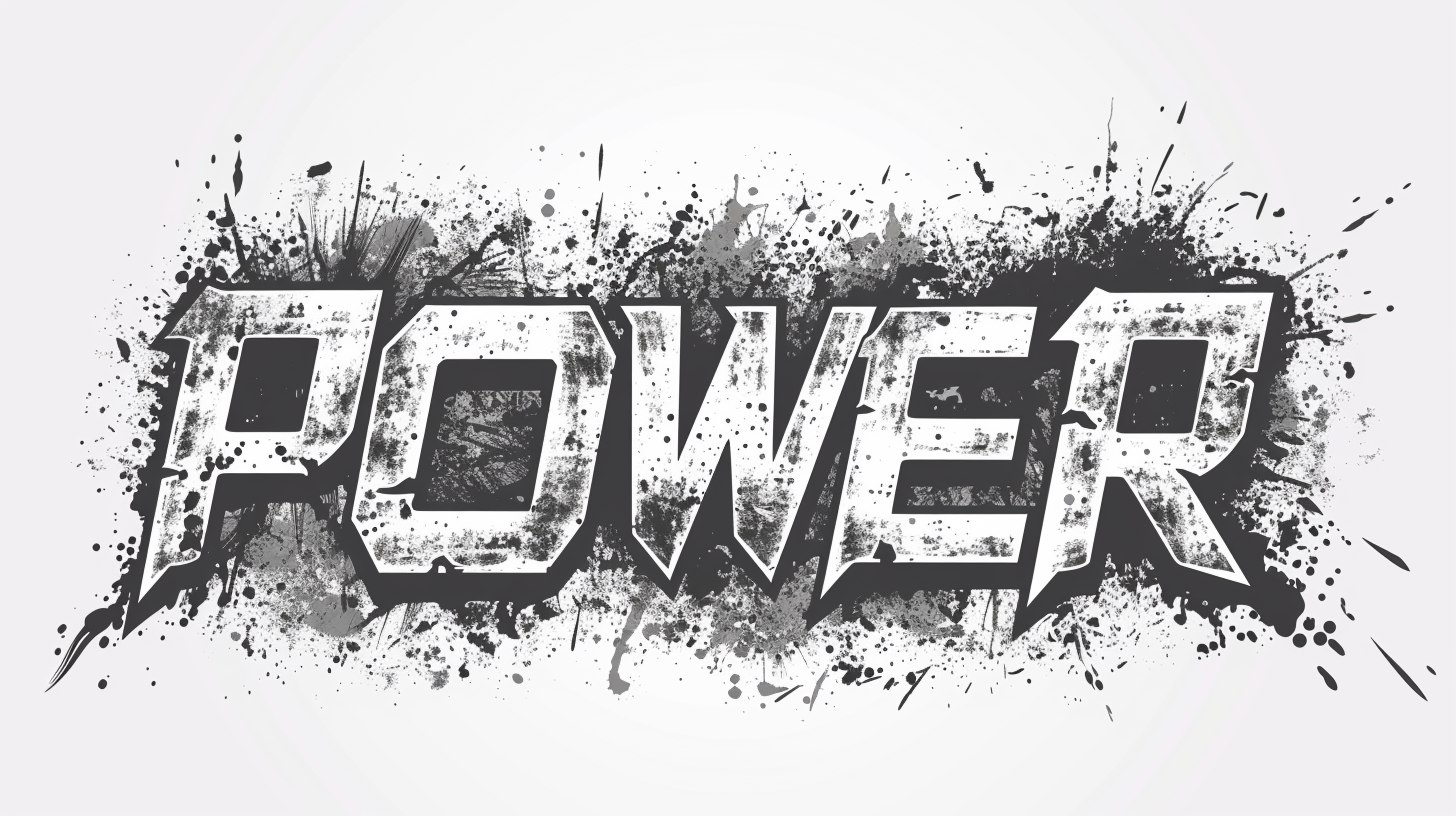 Стилизованный текст на белом фоне