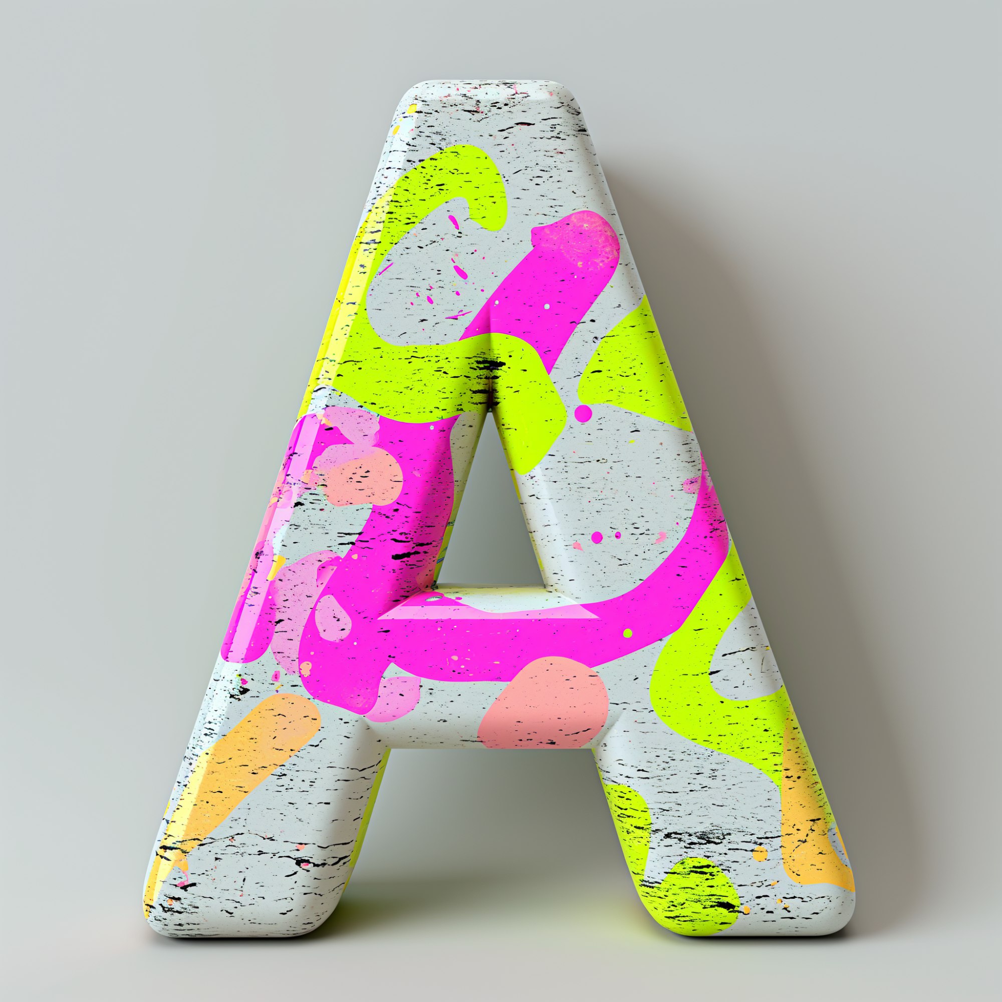 Белая буква с текстурой