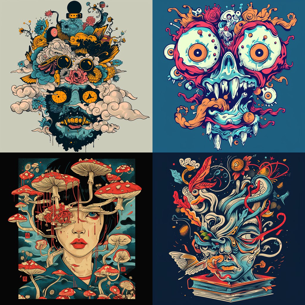 Универсальный запрос для создания ярких и необычных иллюстраций.