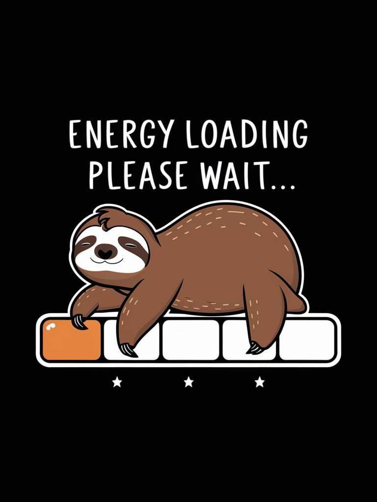 Принт на футболку для вечно уставших людей