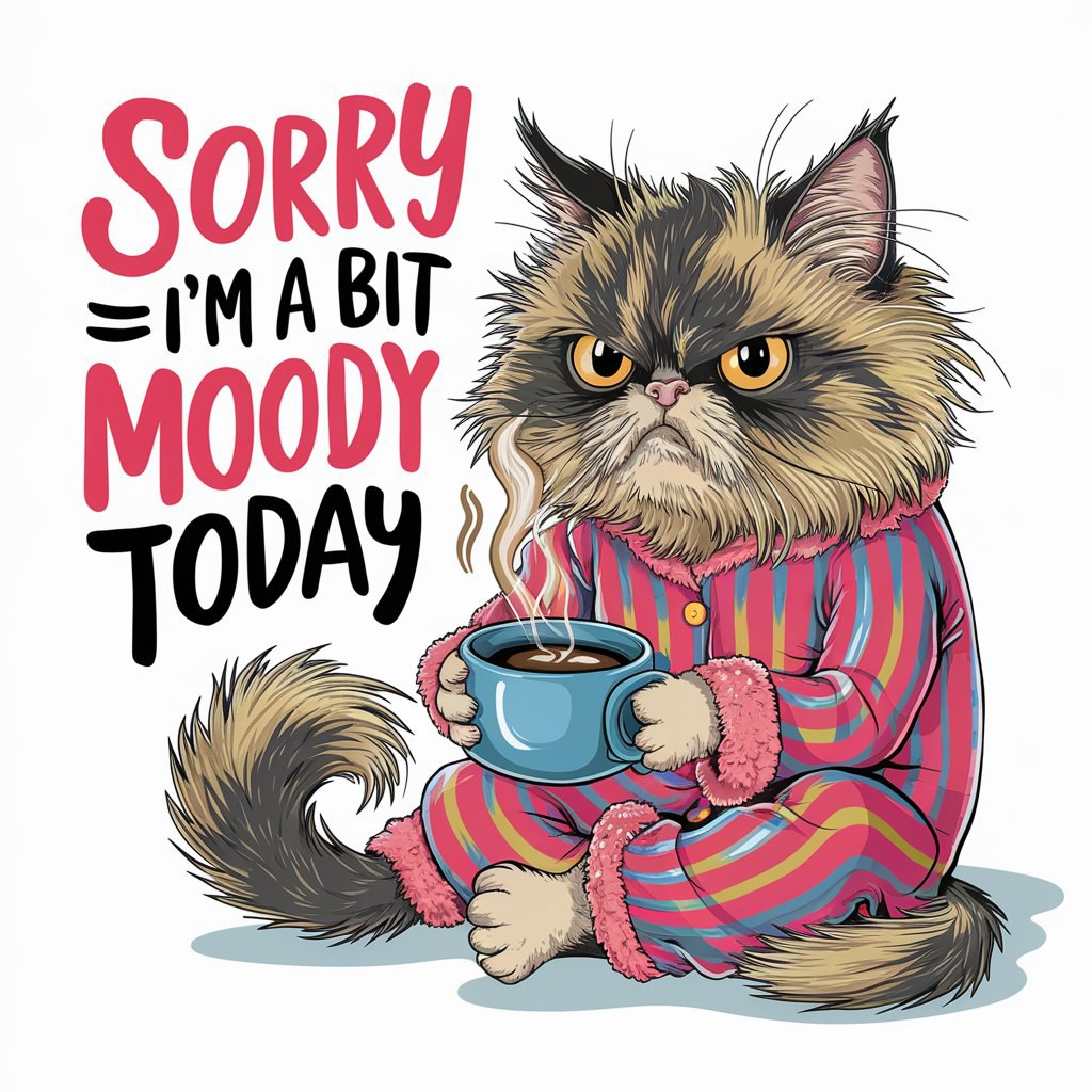 Милая хмурость: персидский кот в пижаме