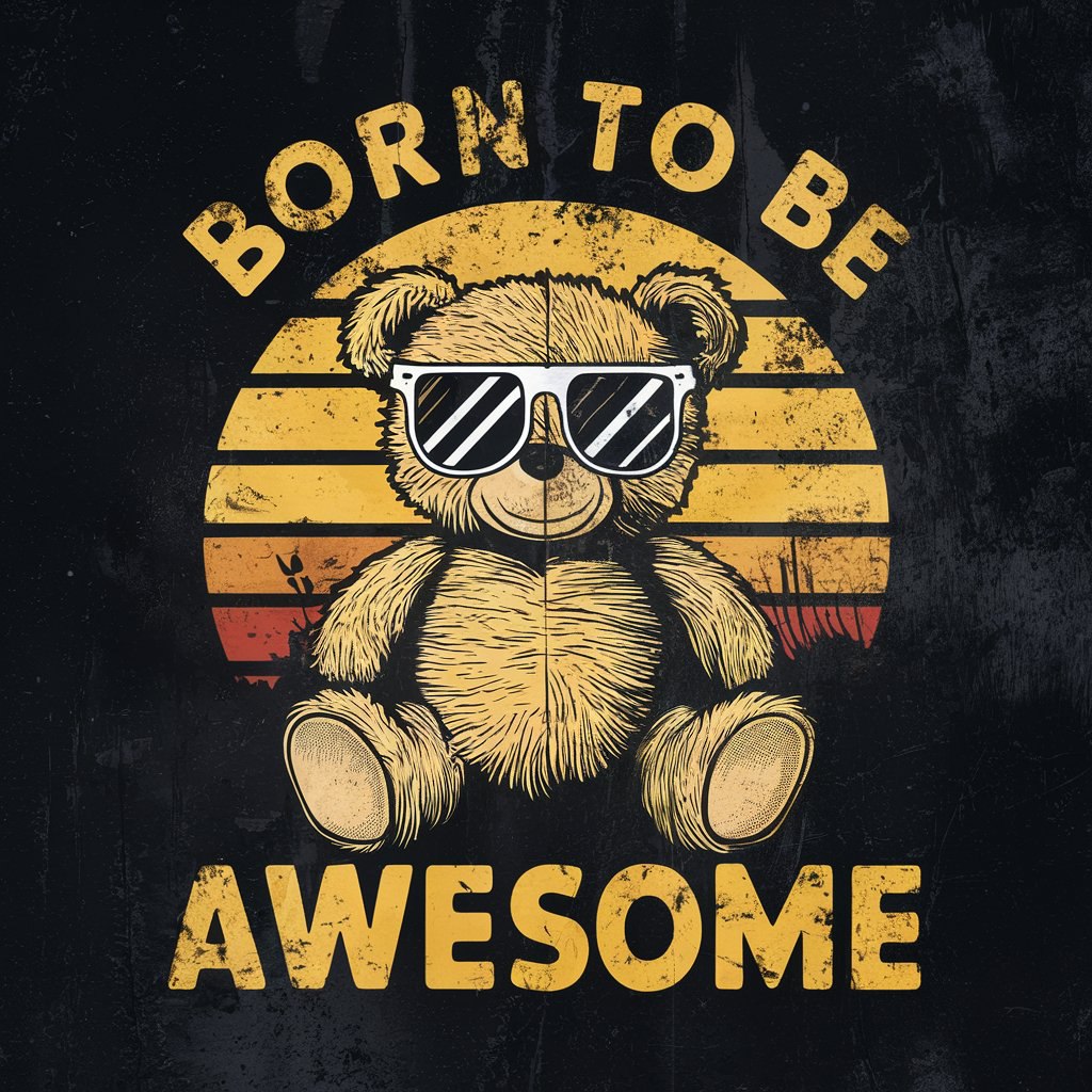 Принт "Рожден быть потрясающим"