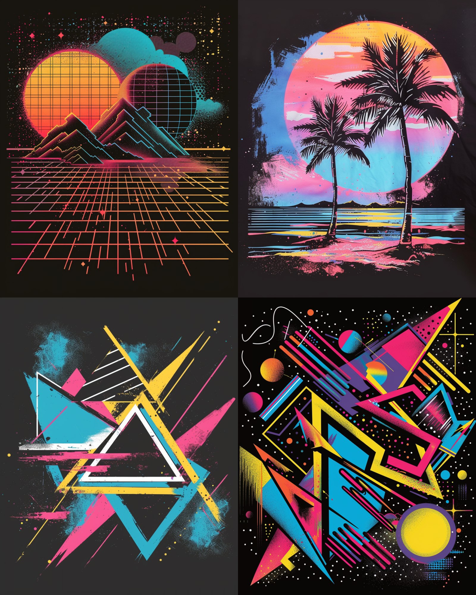 Универсальный запрос для создания красочных изображений в стиле 1980-ых