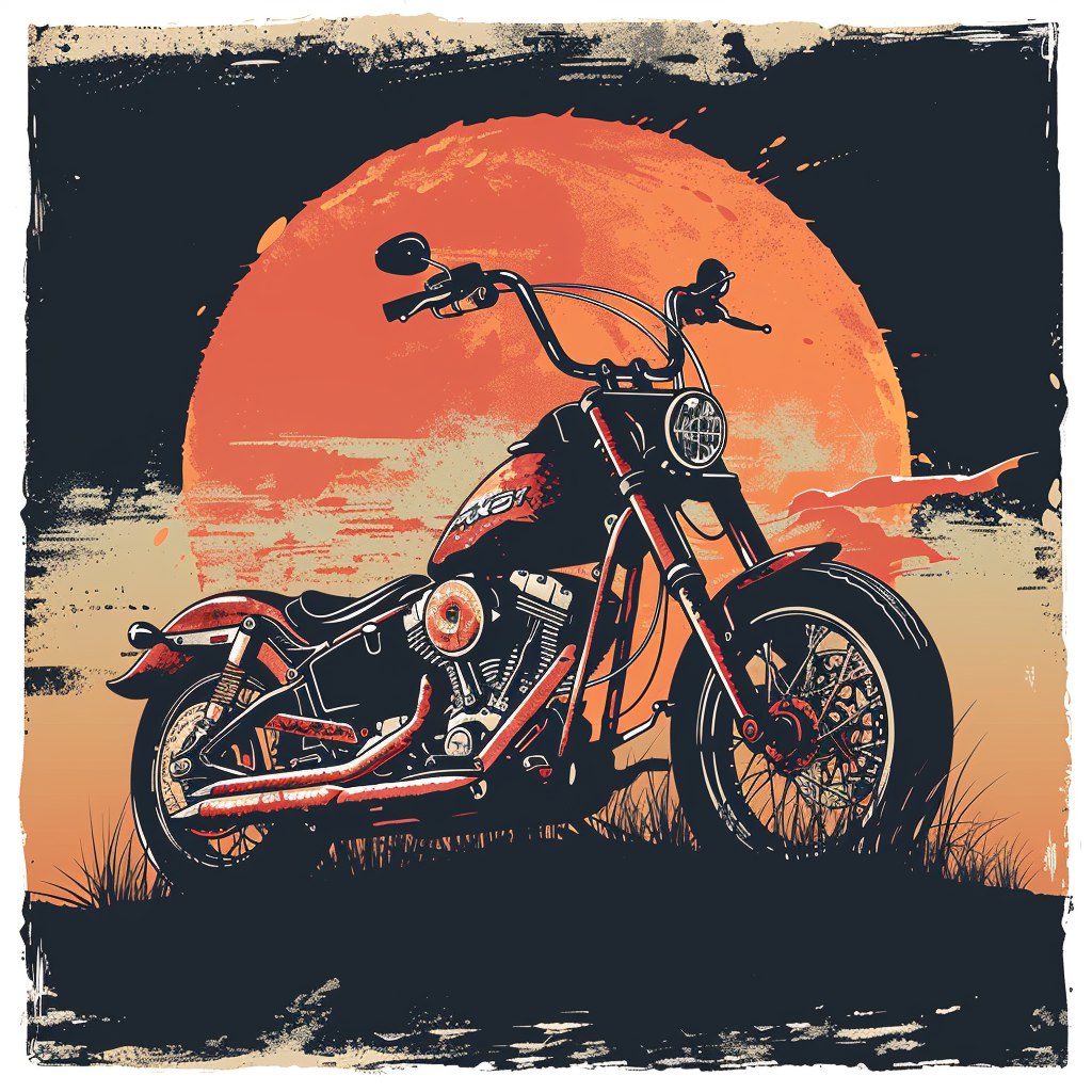 Мотоцикл в винтажном стиле