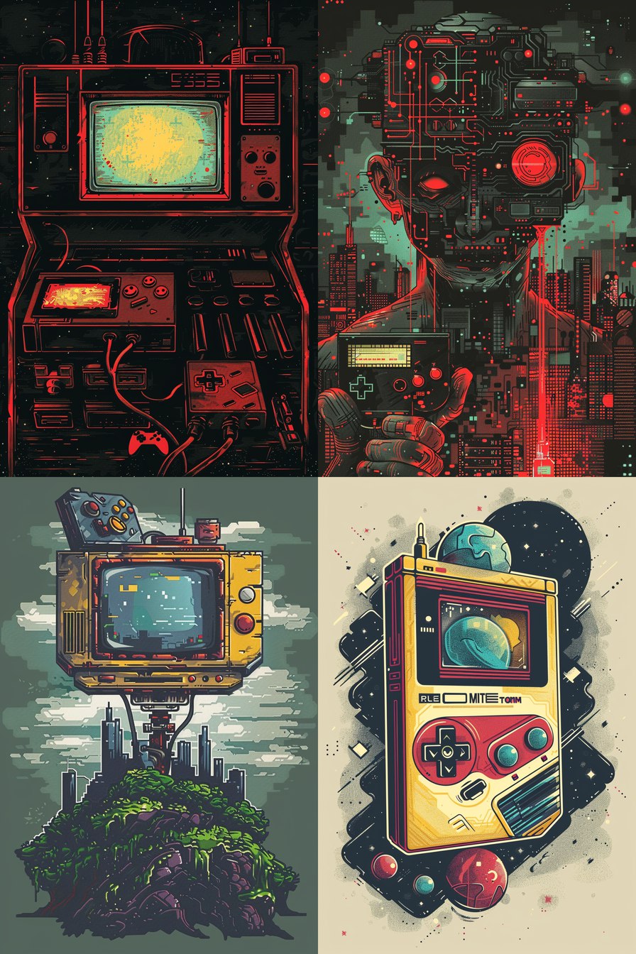 Универсальный запрос для создания иллюстраций в винтажном 8-битном стиле