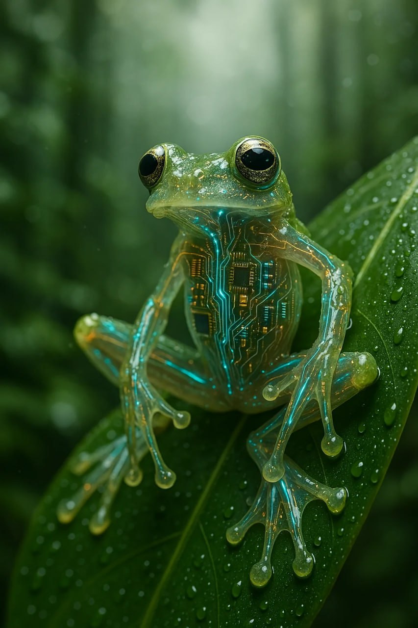 Прозрачная древесная лягушка