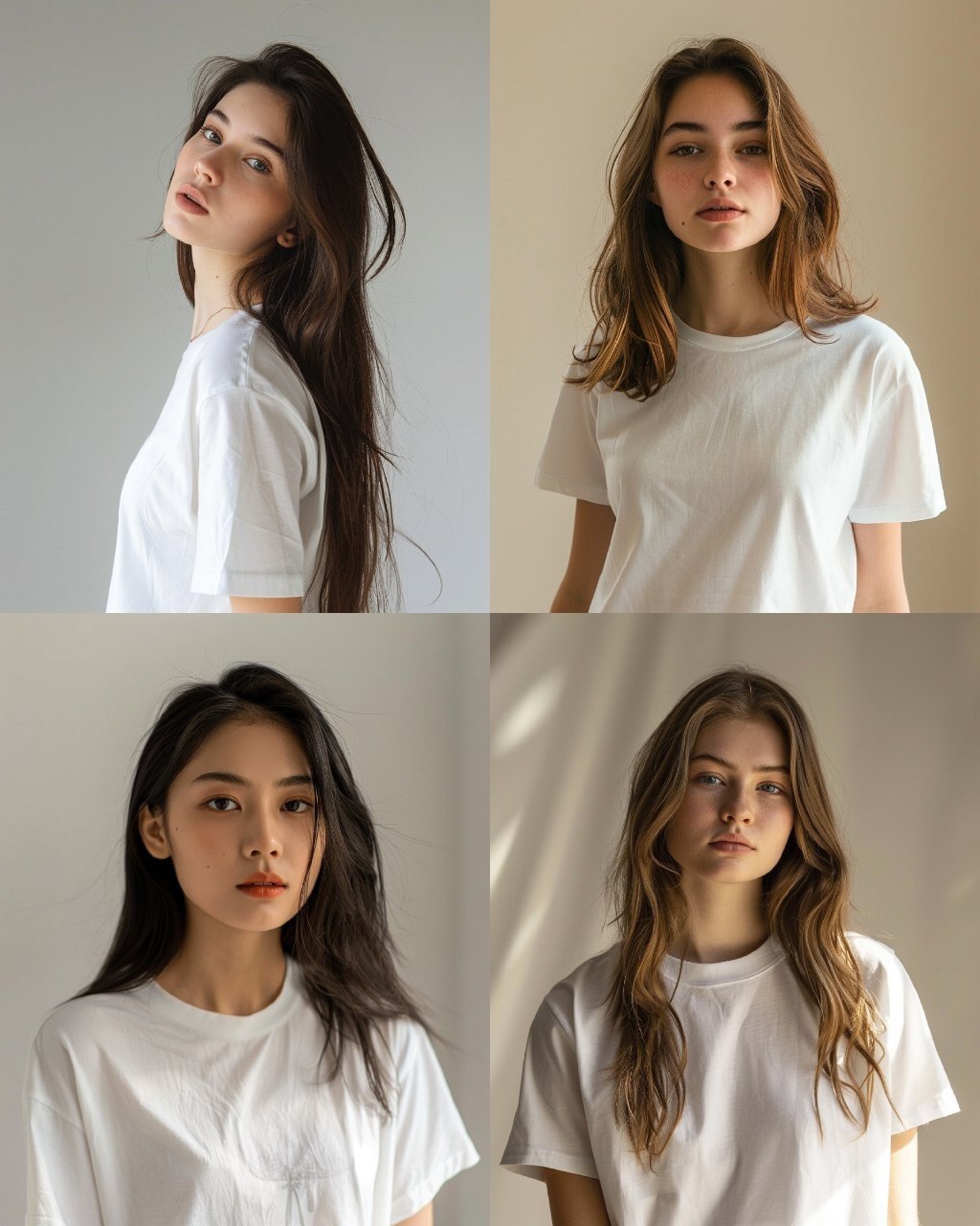 Рекламная фотосессия в белой футболке