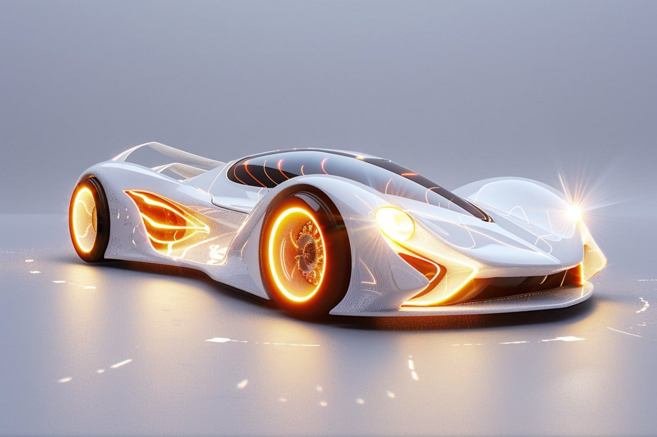 Футуристический гоночный автомобиль