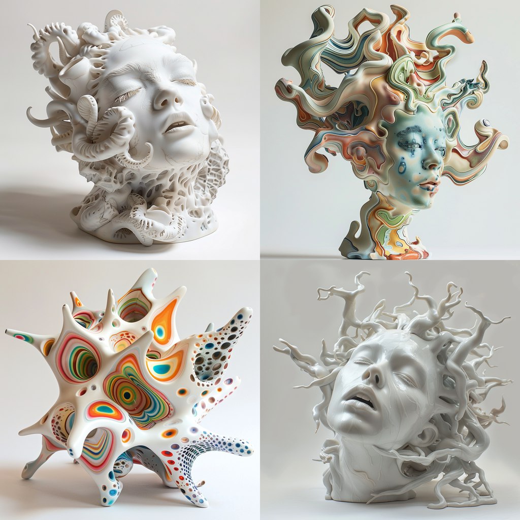 Скульптура с добавлением эффекта ЛСД:

Вариации для получения удивительных результатов: LSD, MDMA, Cannabis, Opioids, Ketamine, Methamphetamine, Benzodiazepines, Alcohol, Nicotine, Magic Mushrooms, DMT 