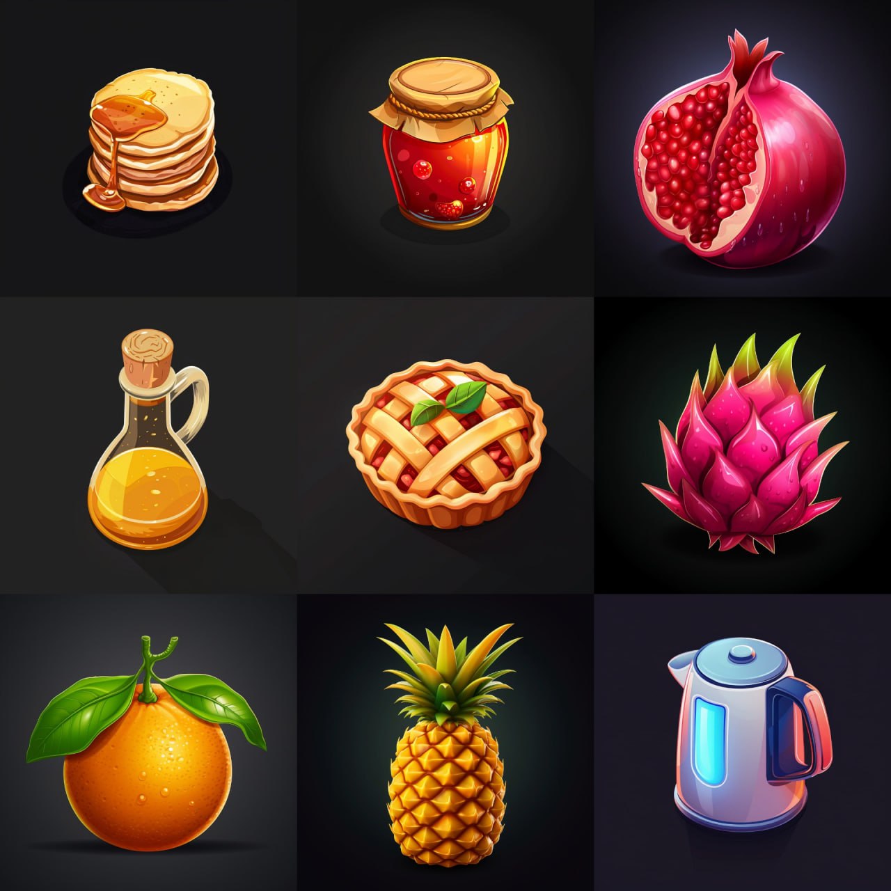 2Д-иллюстрация объекта на черном фоне