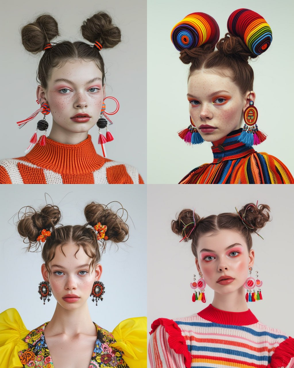 Большие причудливые серьги