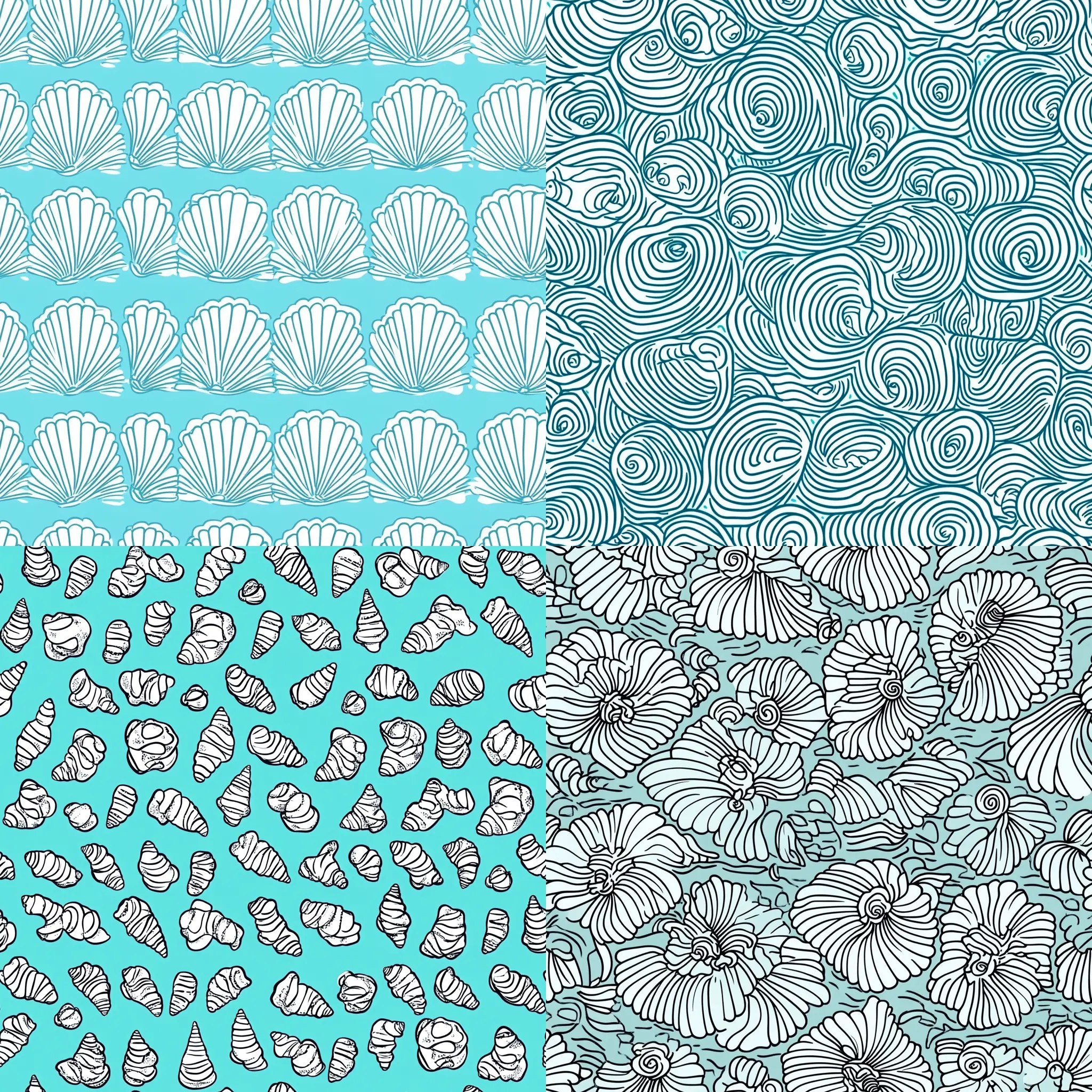Морская тематика. Игривый морской паттерн, который отлично подойдёт для пляжной одежды, товаров для отпуска и оформления детских комнат.

Варианты: starfish, coral, waves