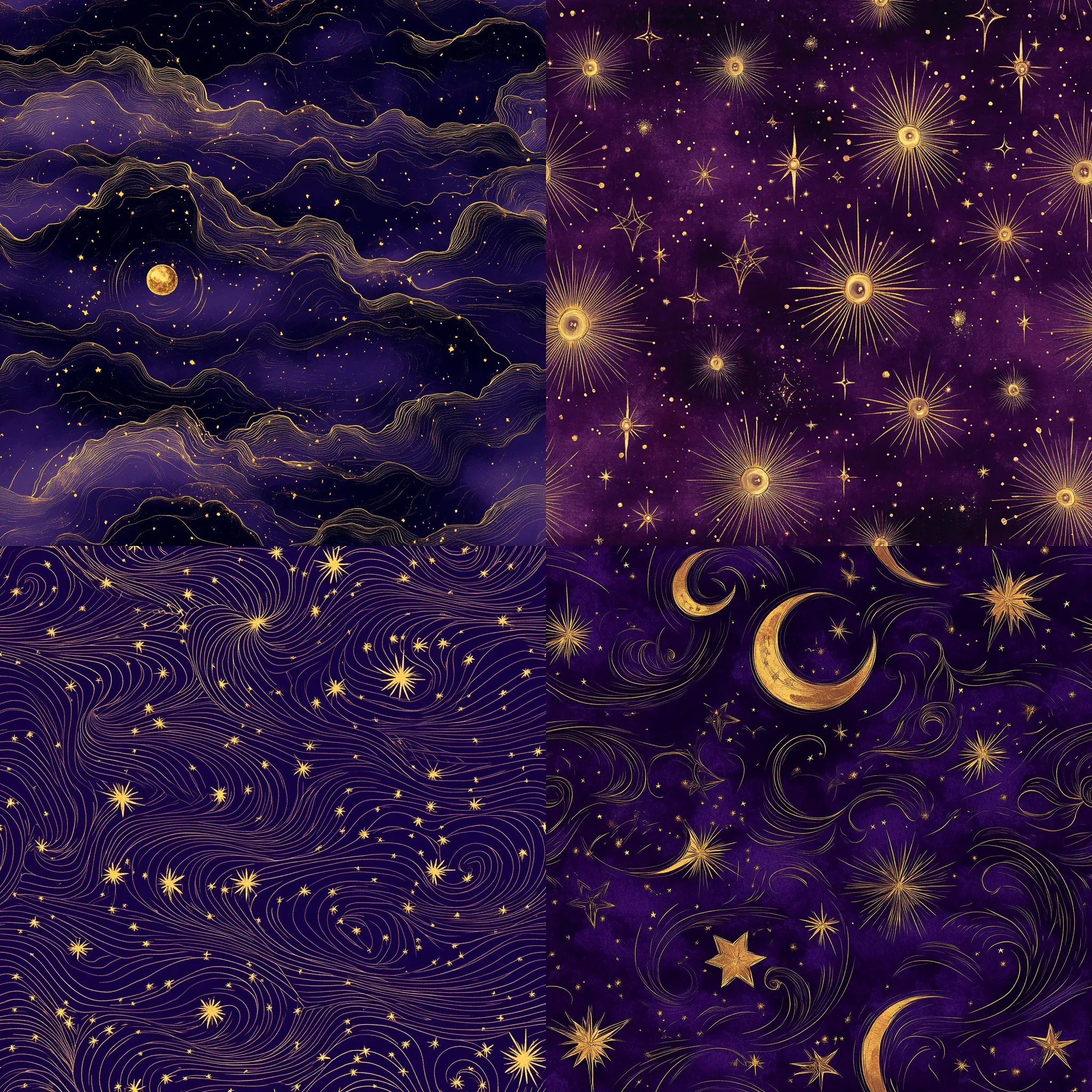 Загадочный космический паттерн для создания подарочной упаковки или дизайнерских обоев.

Другие варианты: planets, comets, moons