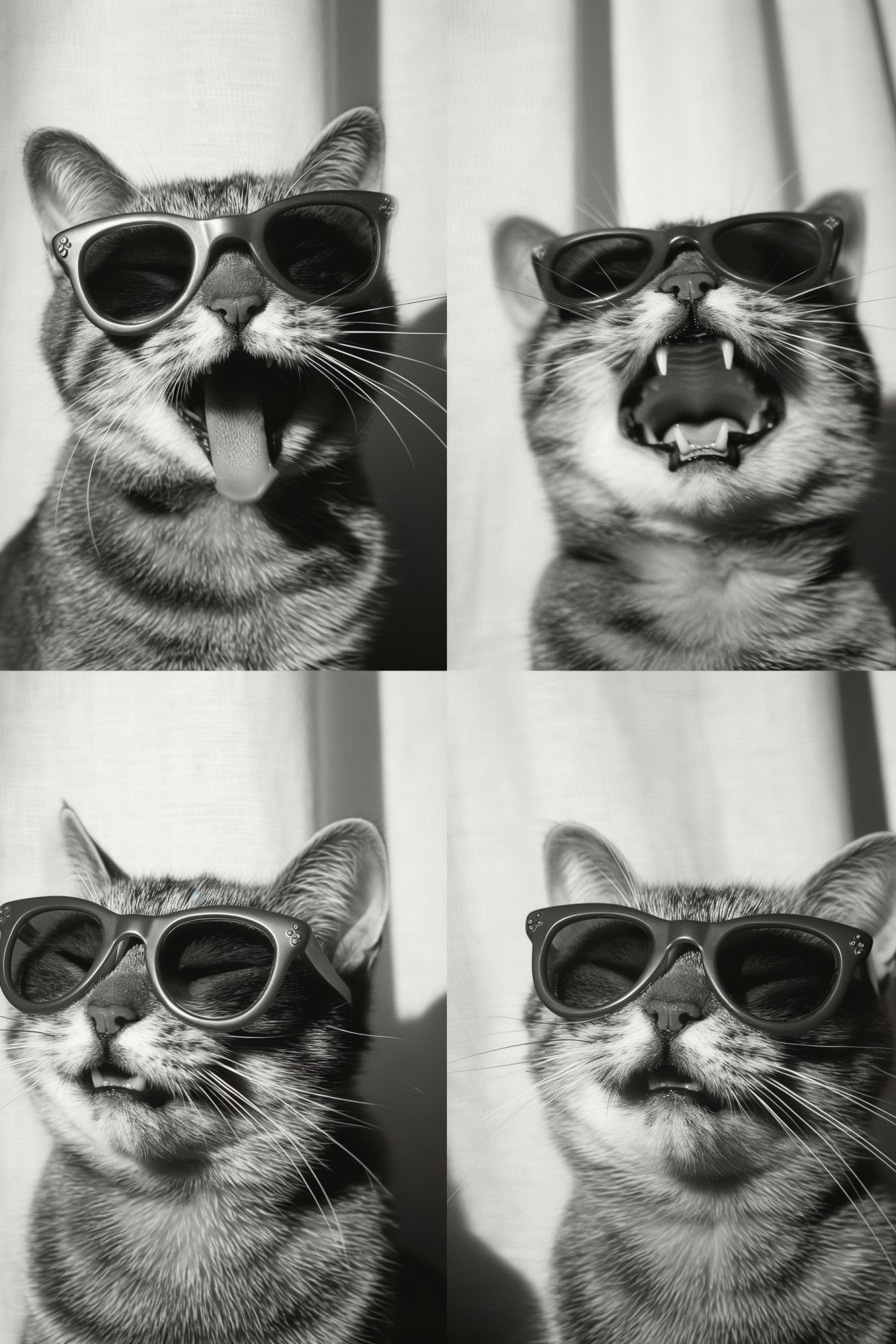 Черно-белый фотострип (4 фото в одном)