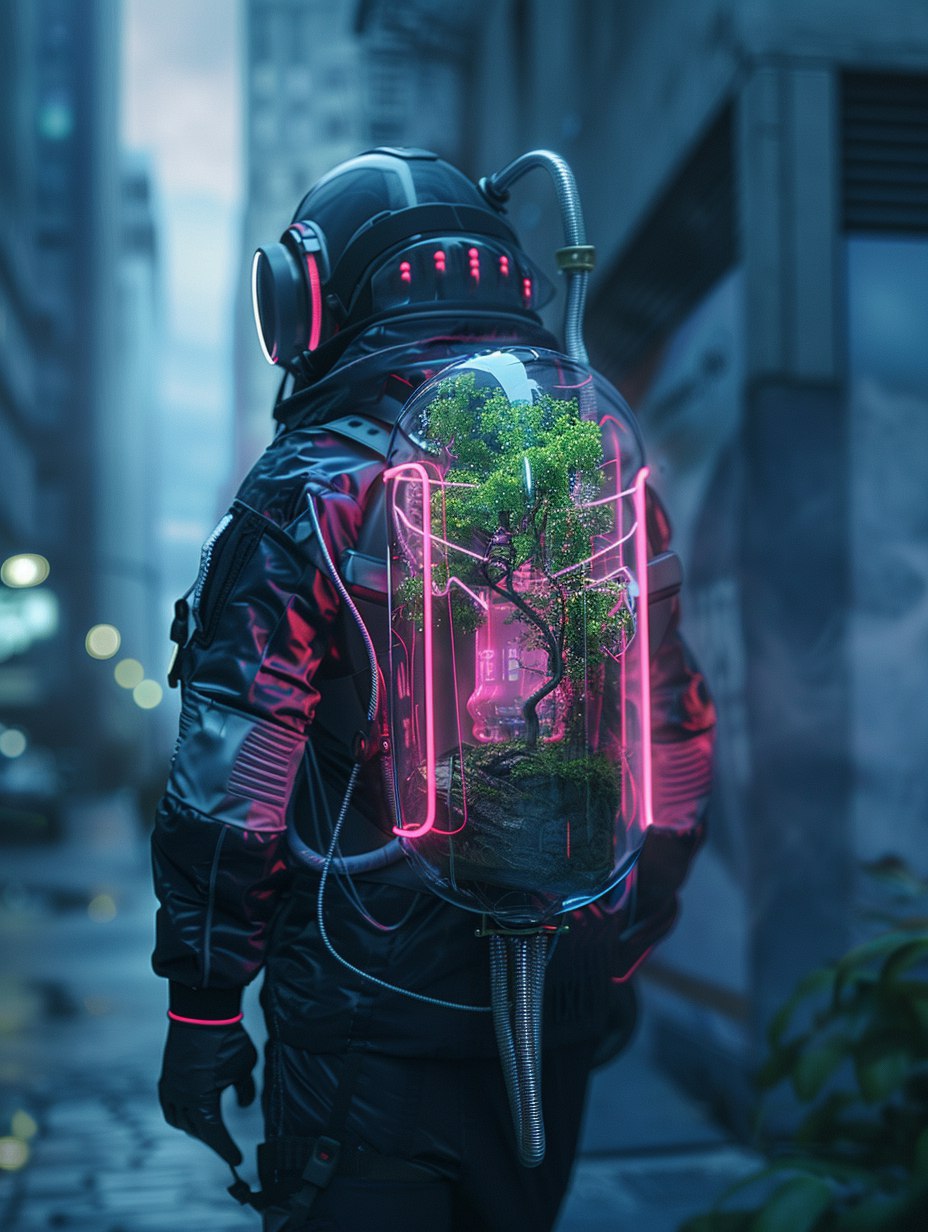 "Кислородный" баллон на спине